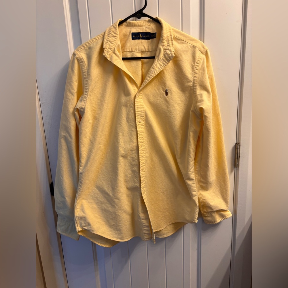 Ralph Lauren button down, butter yellow, size medium
